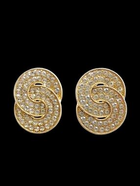 Retro Rhinestone "Eternity" Earrings